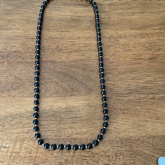 Black Onyx Bead Necklace - Picture 2 of 5